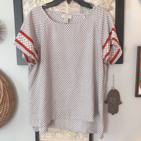 LOFT Flowy, Patterned Top - Picture 1 of 6